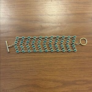 Lucky Brand Gold and Teal Bracelet